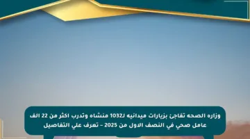 وزارة الصحة تفاجئ بزيارات ميدانية لـ1032 منشأة وتدرب أكثر من 22 ألف عامل صحي في النصف الأول من 2025 – تعرف على التفاصيل